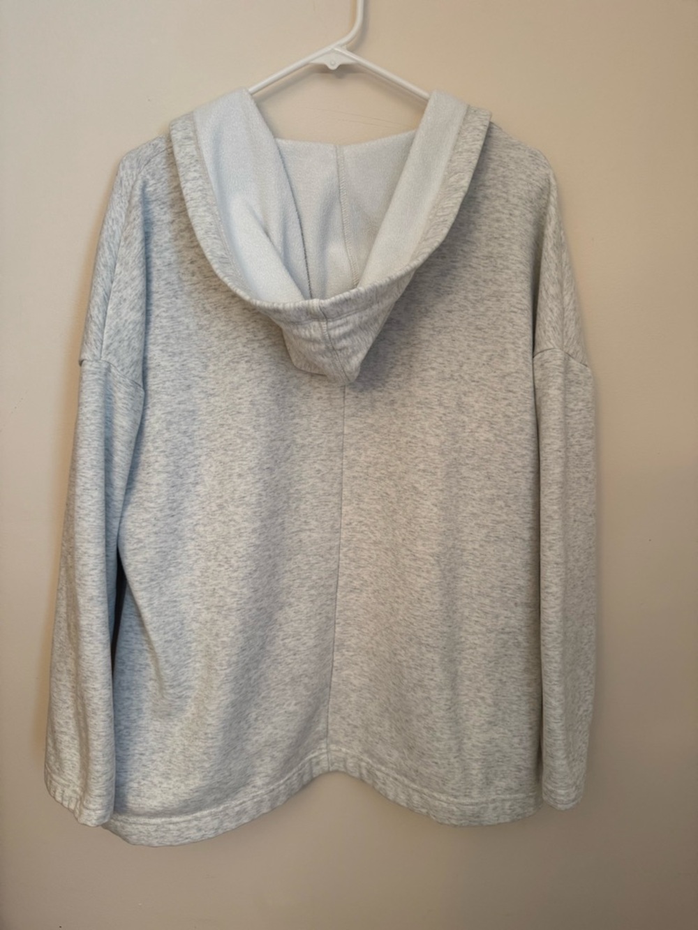 Fabletics Hooded Open Front Cardigan Heather Gray Size Large Pockets Activewear - Picture 2 of 5